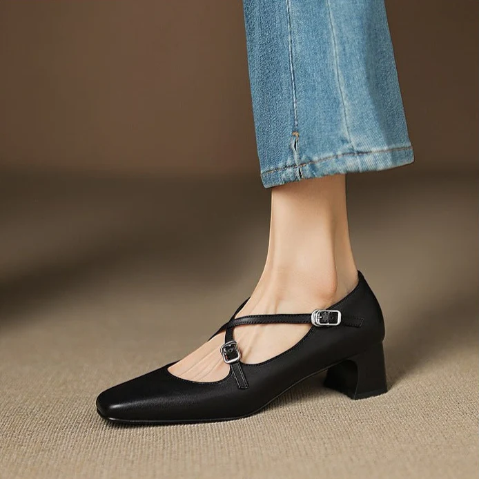 Ciora Genuine Leather Heels