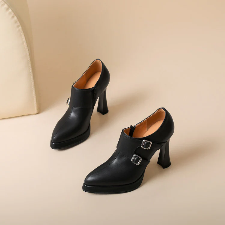 Nyrix Genuine Leather Heels