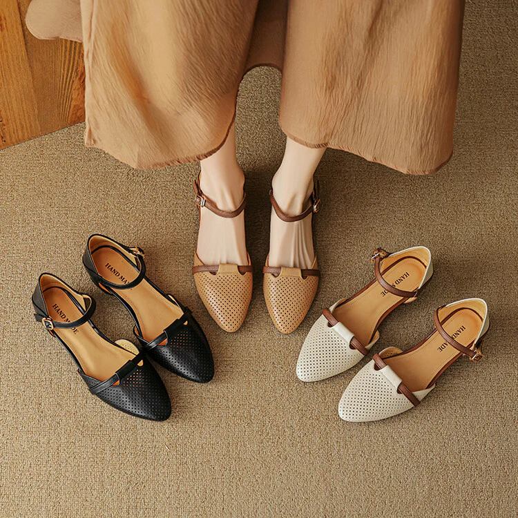 Lizel Genuine Leather Heels