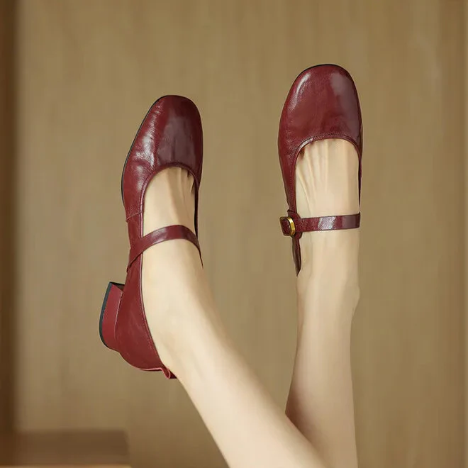 Bruna Genuine Leather Pumps