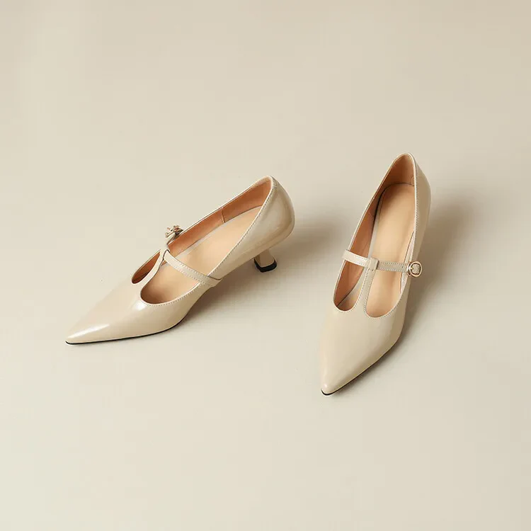 Ileen Genuine Leather Heels