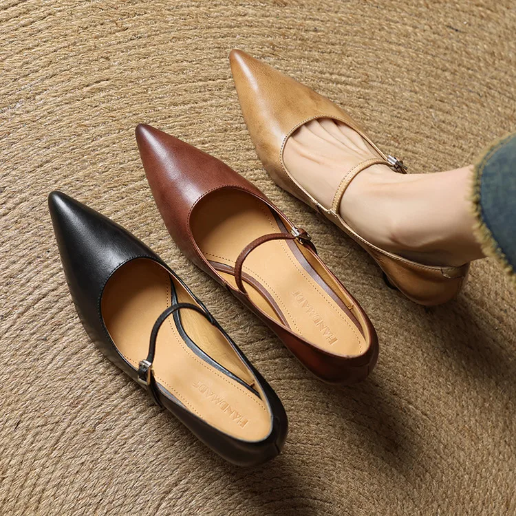 Selene Genuine Leather Pumps