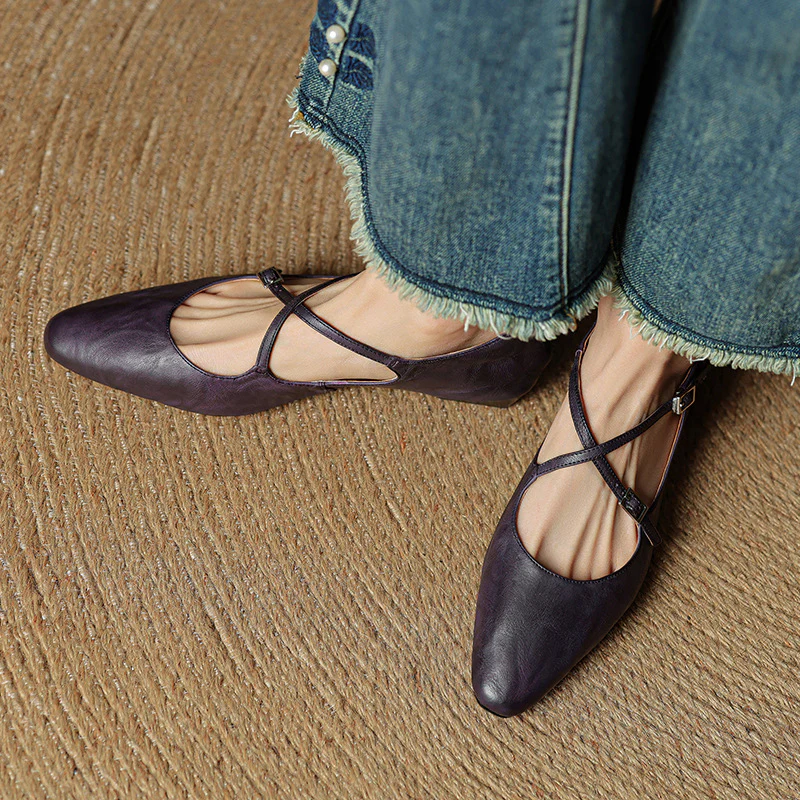 Eclan Genuine Leather Flats