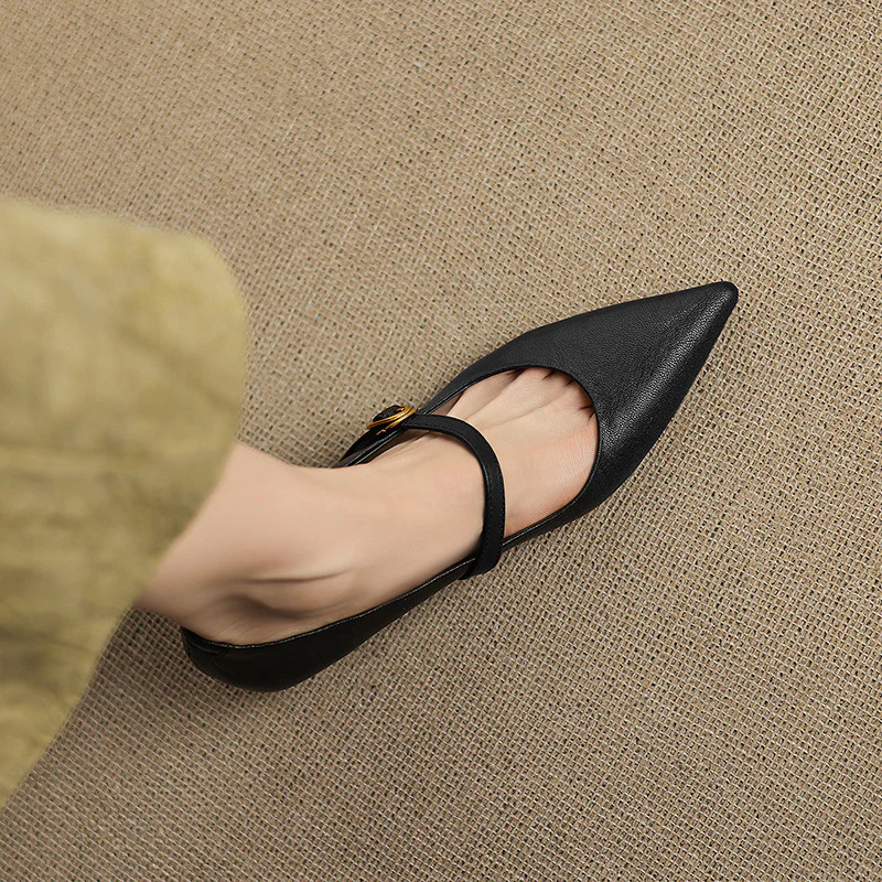 Delia Genuine Leather Heels