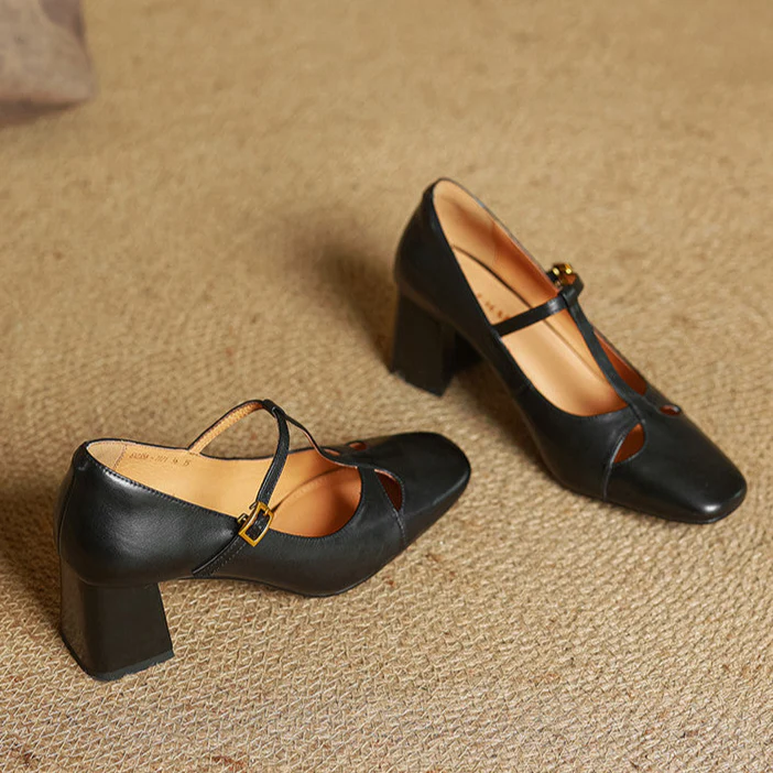 Elora Genuine Leather Heels