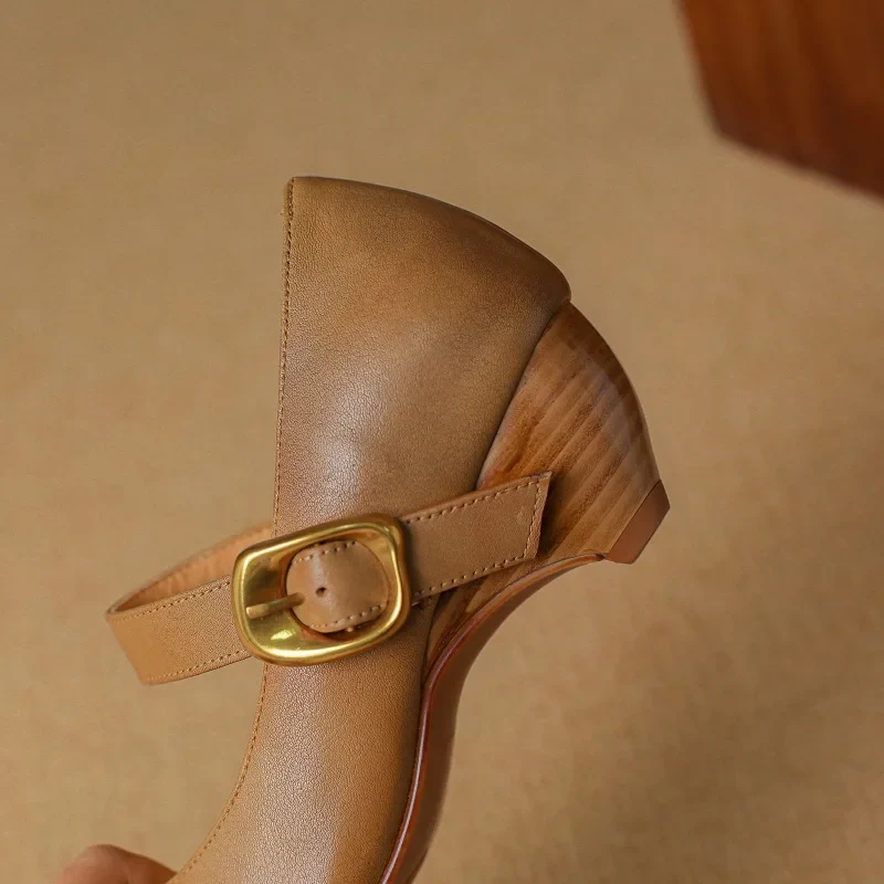 Velma Genuine Leather Heels