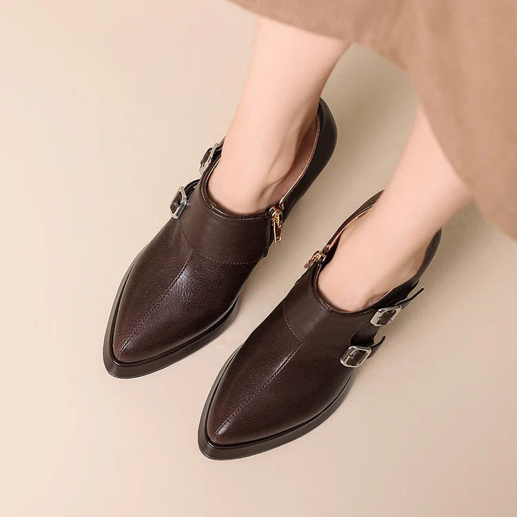 Nyrix Genuine Leather Heels