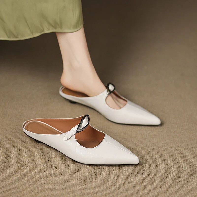 Alour Genuine Leather Mules