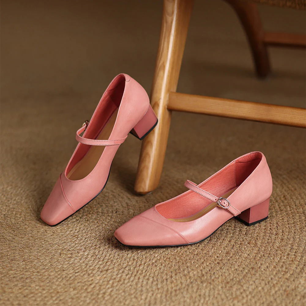 Clarette Genuine Leather Heels