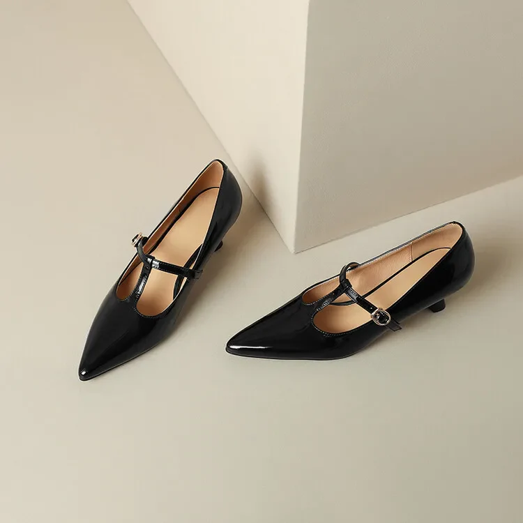 Ileen Genuine Leather Heels