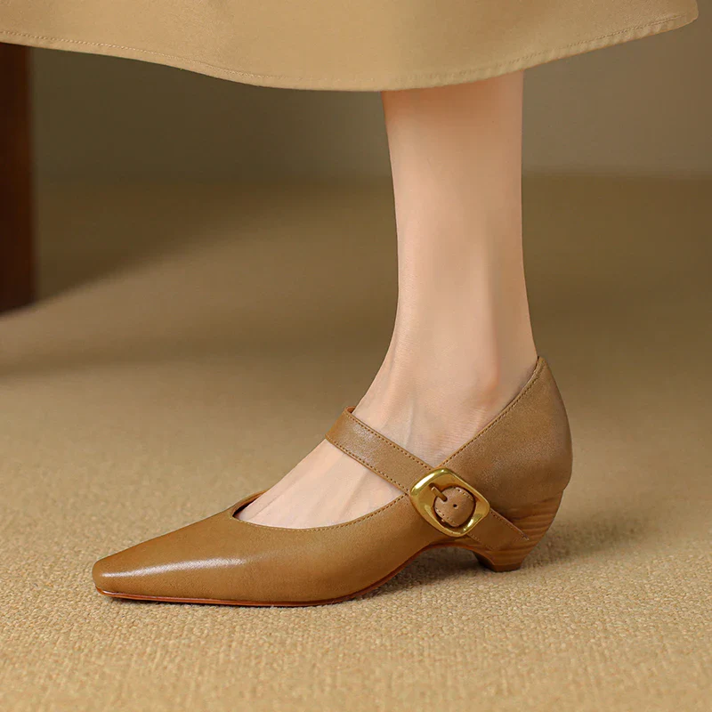 Velma Genuine Leather Heels