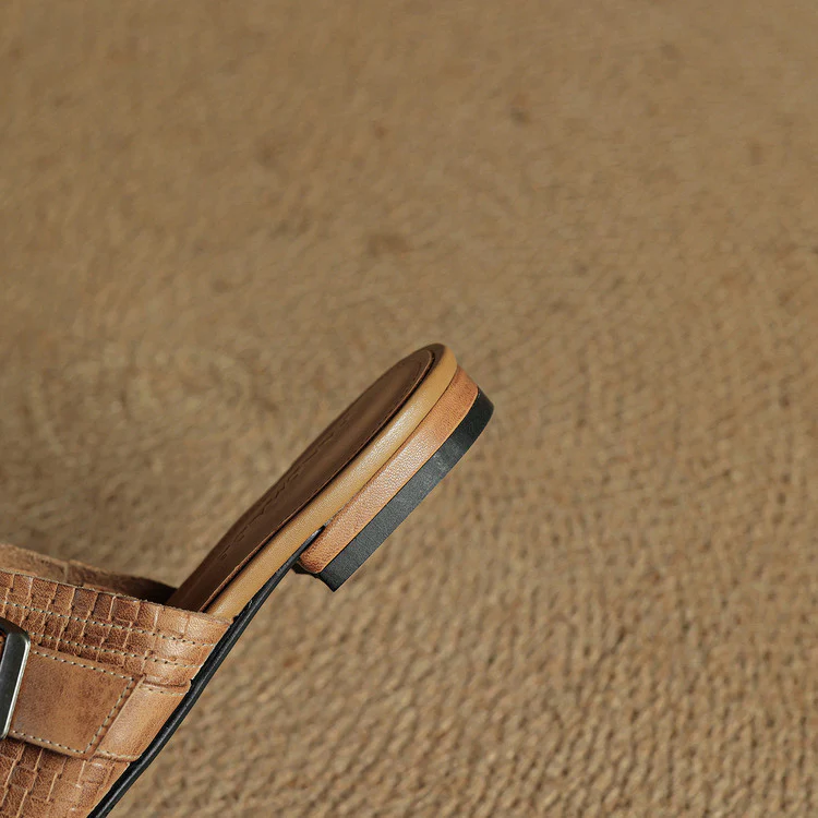 Emrie Genuine Leather Mules