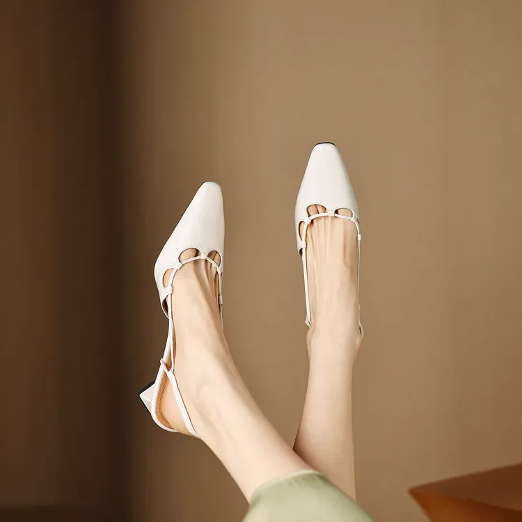 Katie Genuine Leather Slingbacks