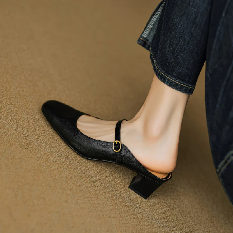 Vian Genuine Leather Mules