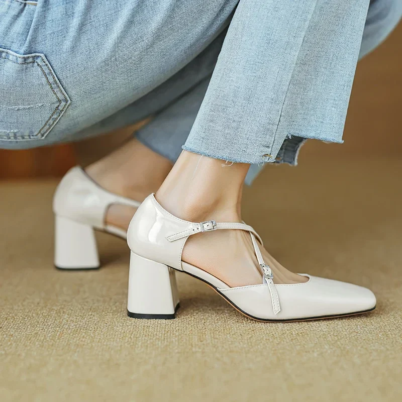 Lilian Genuine Leather Heels