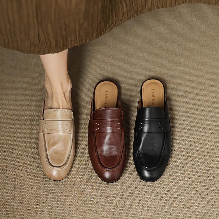 Serin Genuine Leather Mules