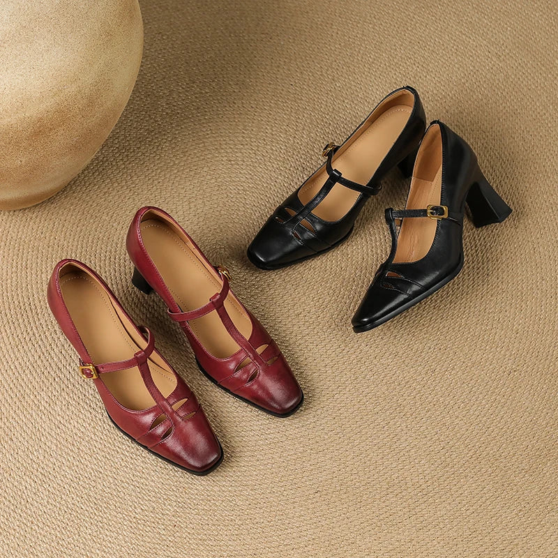 Marie Genuine Leather Heels