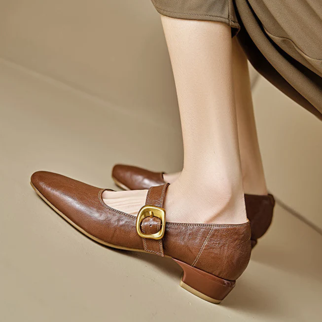 Minara Genuine Leather Pumps
