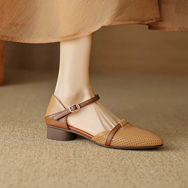 Lizel Genuine Leather Heels