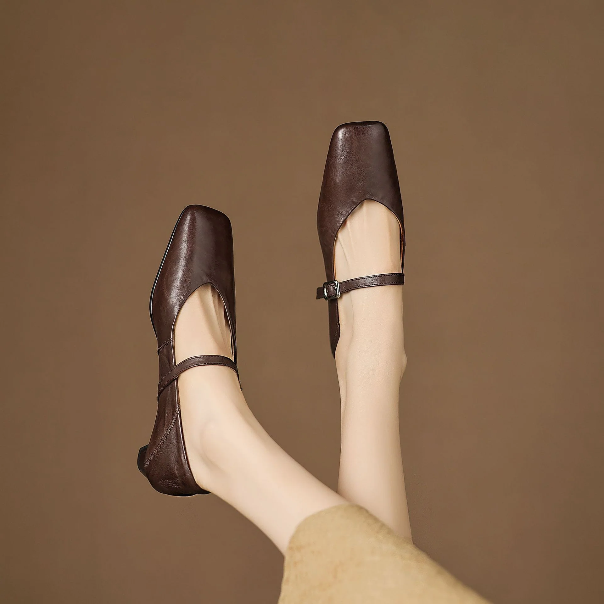 Ayra Genuine Leather Flats
