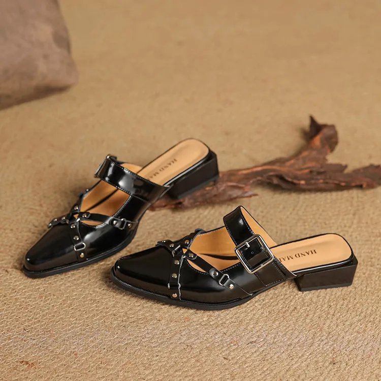Renly Genuine Leather Slingbacks