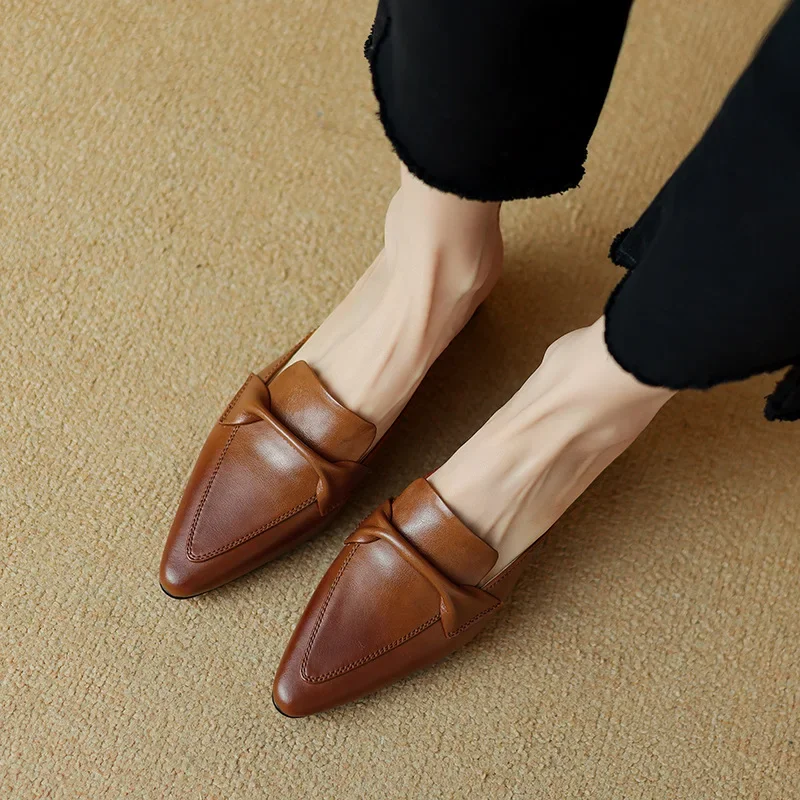 Alaya Genuine Leather Mules