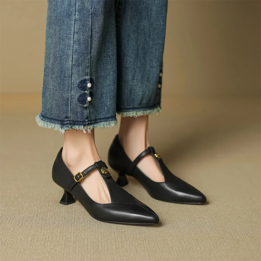 Marlene Genuine Leather Heels