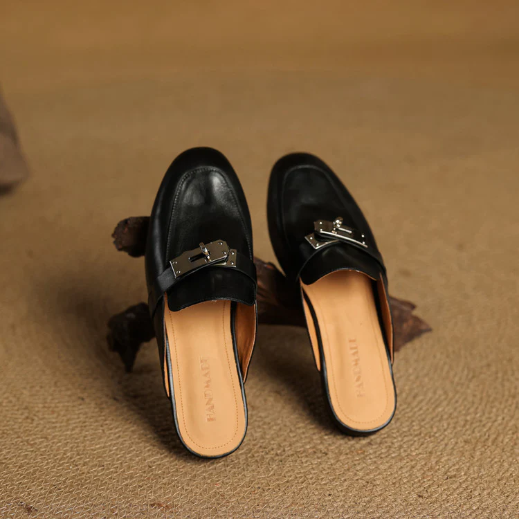 Carla Genuine Leather Mules