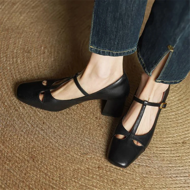 Elora Genuine Leather Heels