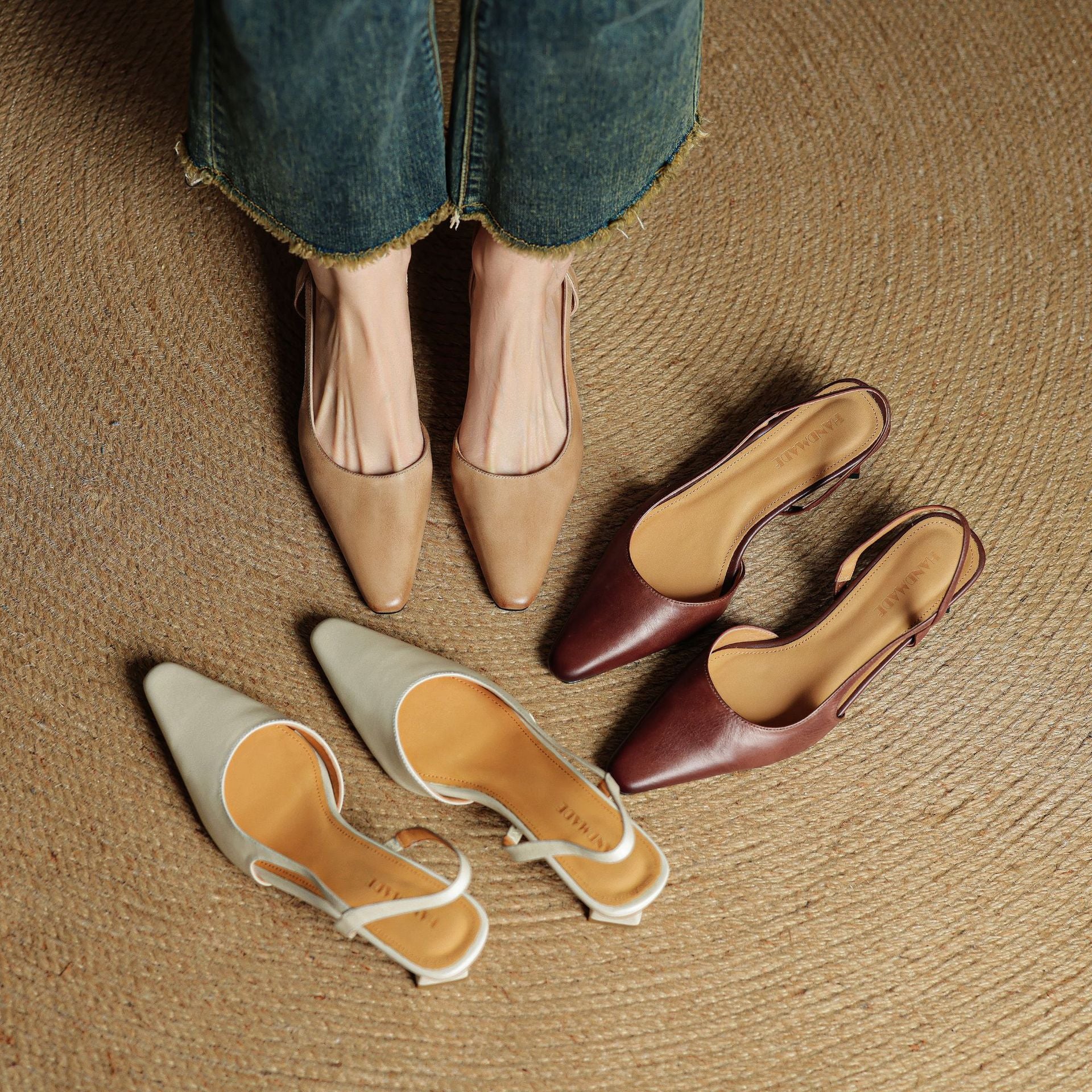 Elle Genuine Leather Heels