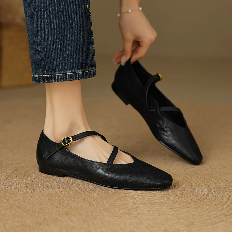 Norie Genuine Leather Flats