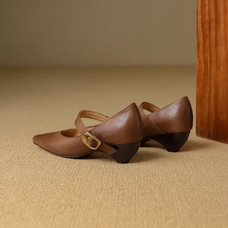 Velma Genuine Leather Heels