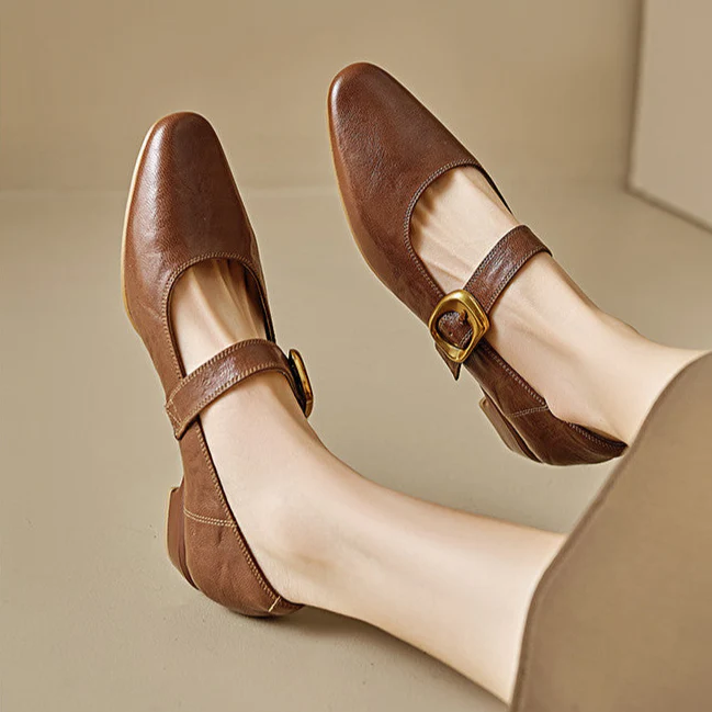 Minara Genuine Leather Pumps
