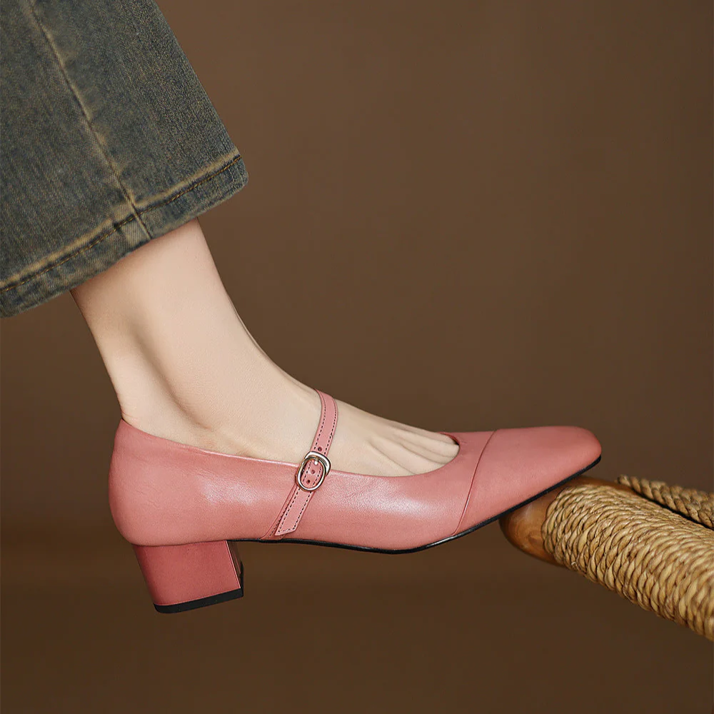 Clarette Genuine Leather Heels