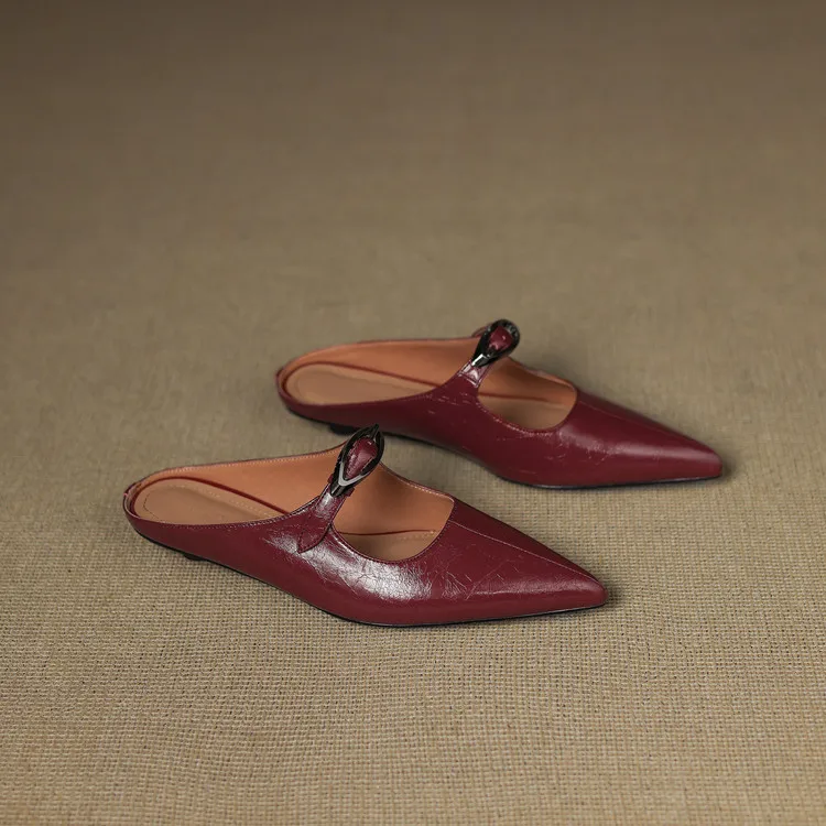 Alour Genuine Leather Mules