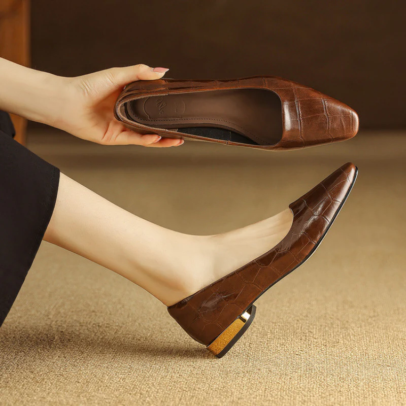 Celene Genuine Leather Heels