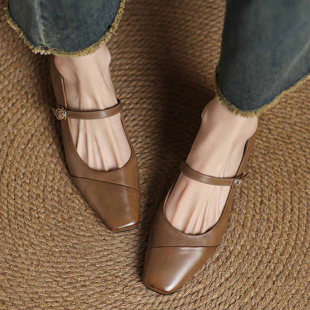 Clarette Genuine Leather Heels